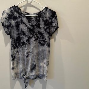 Black and grey tie dye shirt